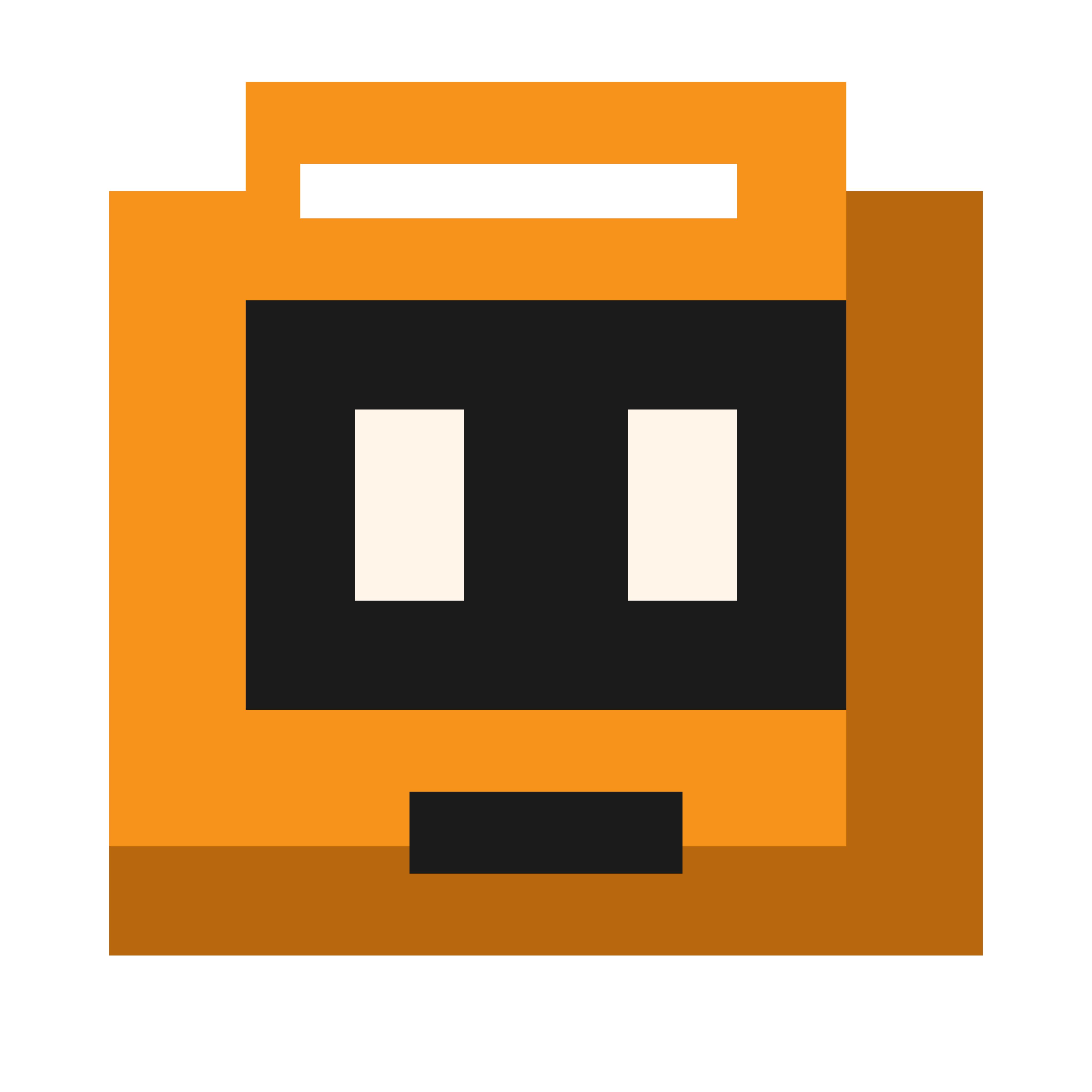 BITCLAK pixel robot logo with transparent background